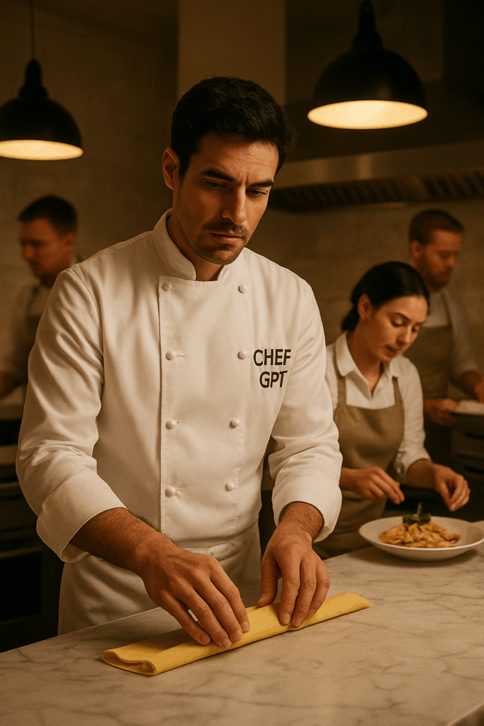 Chef GPT hand making pasta